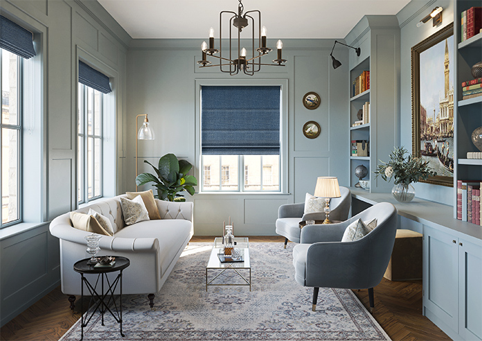 Jakarta, Blue Agate - Roman Blind - Image 8